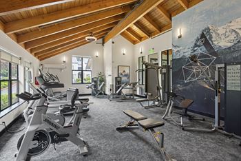 Updated fitness center at the lakes apartments in bellevue, wa 98007